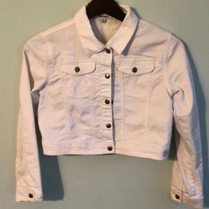DKNY Girls XL White Denim Jacket